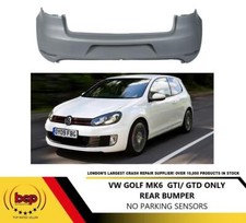 VW GOLF MK6 GTI & GTD ONLY 2008-2013 REAR  BUMPER 5K6807417GGRU PRIMED 