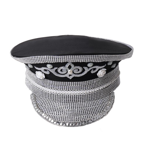 Steampunk Shiny Military Hat Sequins 