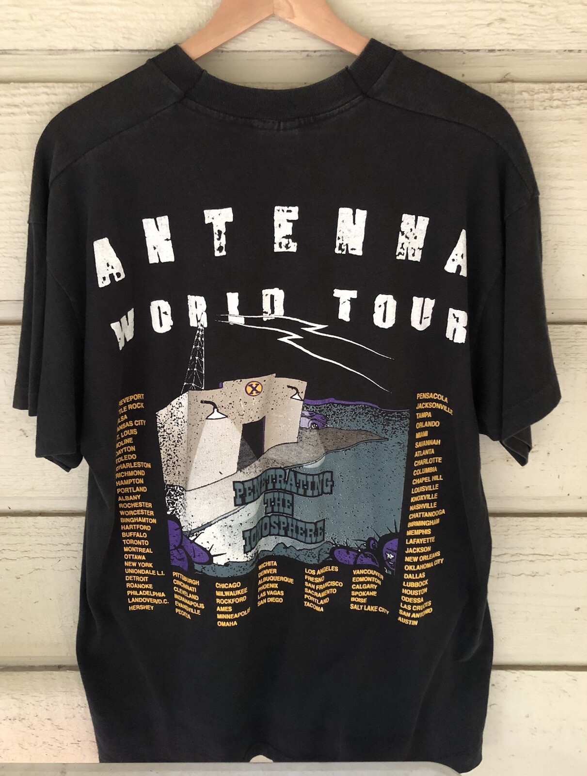 Vintage 90s ZZ Top Antenna Tour Size XL Fruit Of The Loom Tag eBay