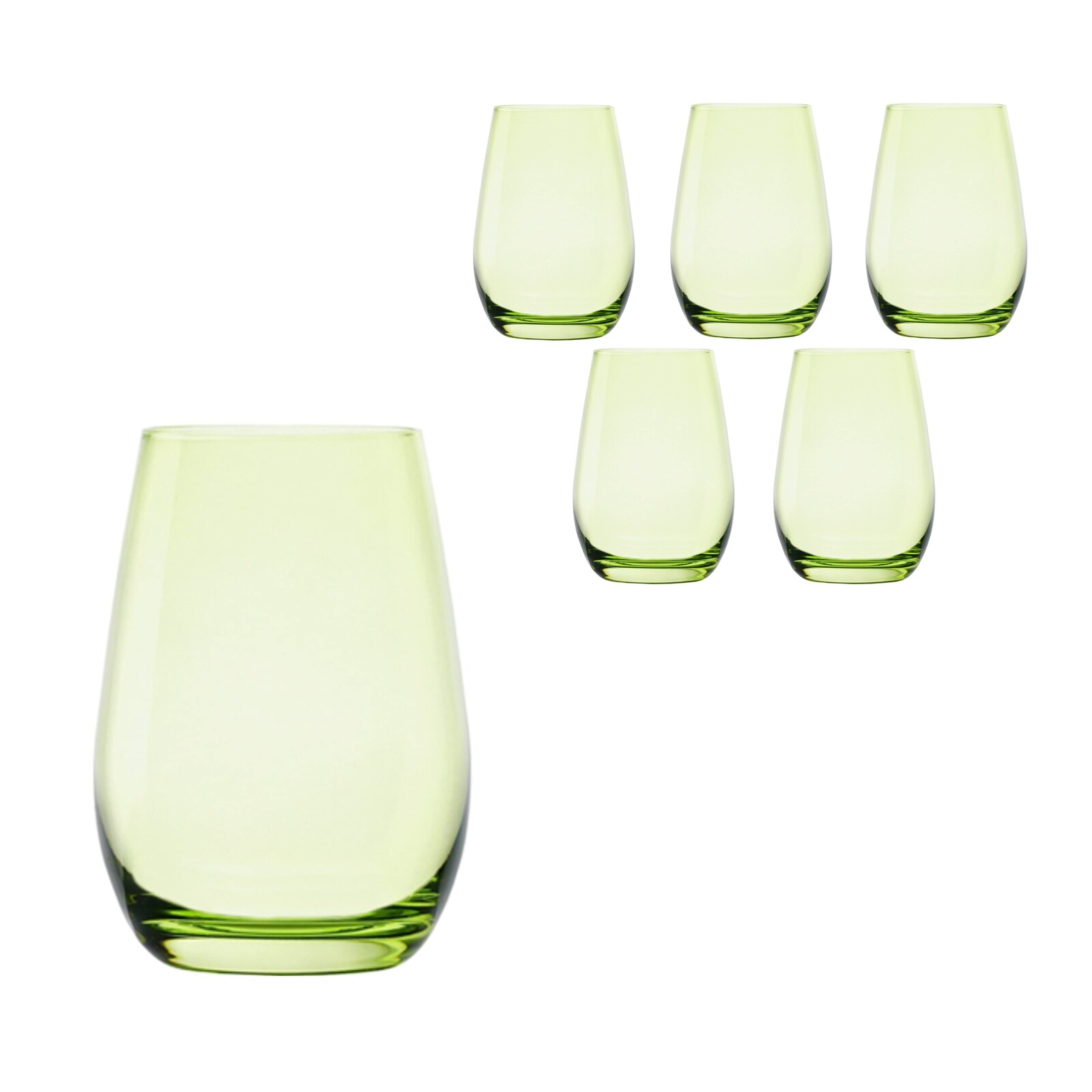 Stölzle Lausitz Drinkglazen Elements Metallic Zwart/Rood Set van 6 – 465 ml Kristalglas – Vaatwasserbestendig en Schokbestendig – Voor Water, Sap en Cocktails – Elegant en Modern Design