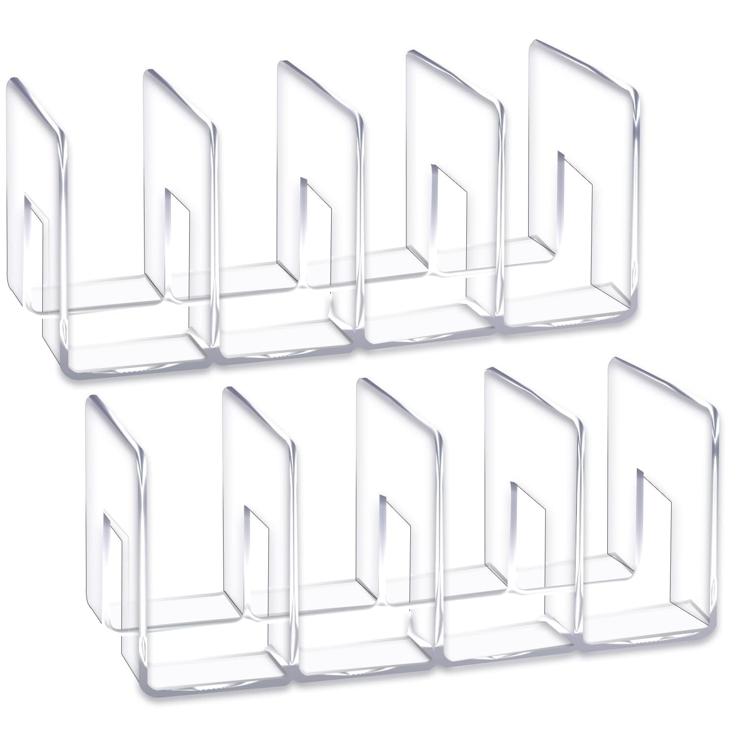 YAGELI Clear Acrylic Desk File Sorter Purse/Handbag Organizer Clutch Divider ...-image