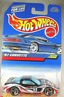 1998 Vintage Hot Wheels Mainline/Collector #1090 '97 CORVETTE Black w/Chrome 3Sp