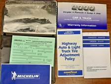 2000 Jeep Wrangler Owners Manual Wwarranty Booklets Etc...00 Tj Free Ship