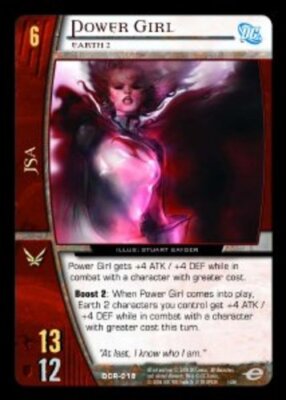 VS System: Power Girl, Earth 2 - Foil [Played] VS: DC Infinite Crisis TCG CCG Cl