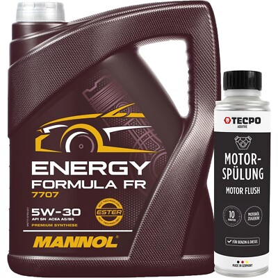 5L 5W-30 MANNOL MOTORÖL passend für FORD OPEL SYNTHETISCH + 300 ml MOTORSPÜLUNG