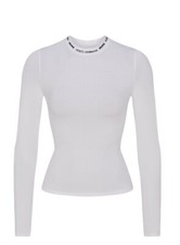 DOLCE & GABBANA X SKIMS COTTON JERSEY LONG SLEEVE T-SHIRT Top In Snow Sz XL