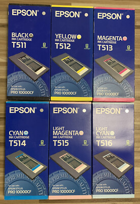 6x original epson t511 t512 t513 t514 t515 t516 epson stylus pro 10000cf 10600cf