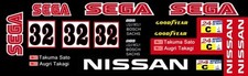  32 SEGA Nissan 89C Group C 1/32nd Scale Waterslide Decals