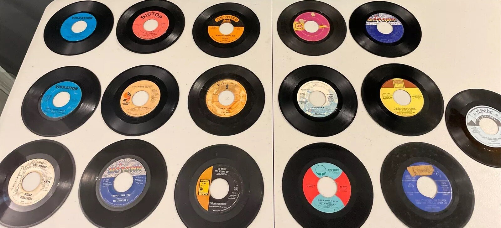 vinyl records lot 45 rpm Motown Soul Classic Rare Promo Marvin Bar Kay’s Tamla-image