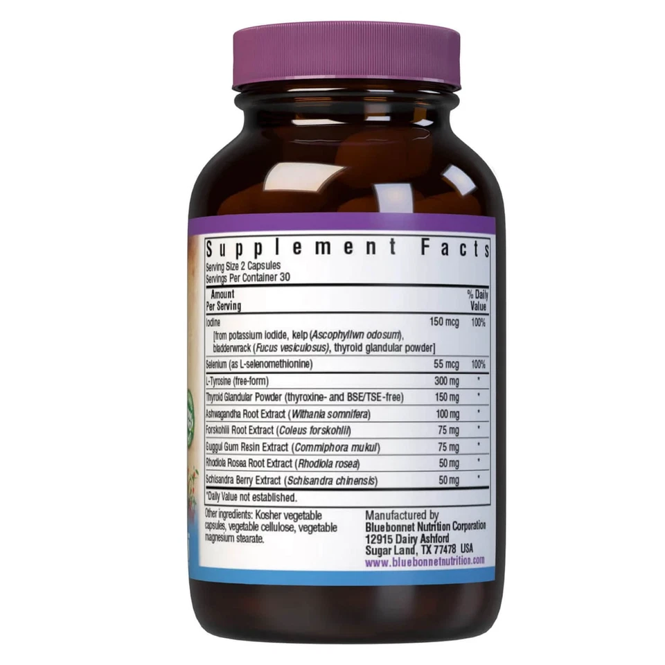 Bluebonnet Targeted Choice Thyroid Boost 60 Veg Capsules - Image 2 of 4