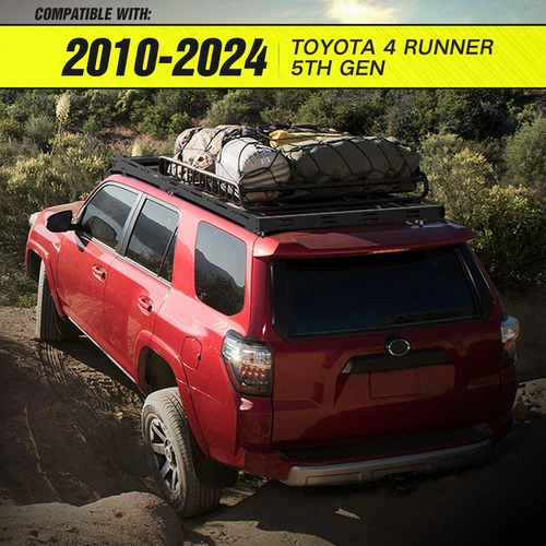 800 LBS Full Size Roof Rack Cargo Basket For 2010-2024 Toyota 4Runner 5th Gen - Picture 2 of 12
