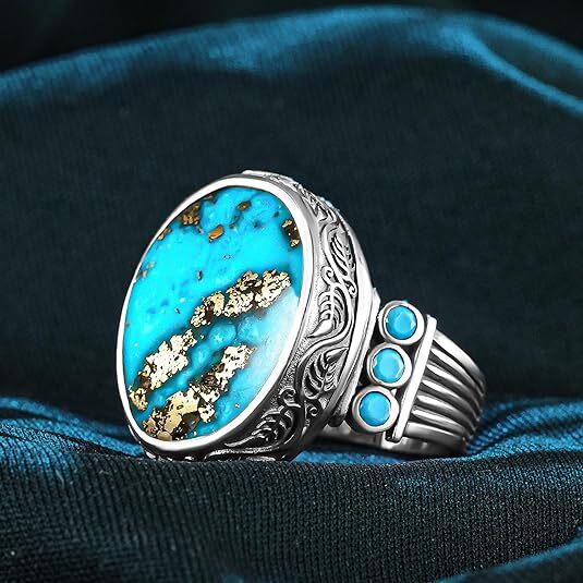 【希少★米国 】Vintage turquoise silver ring 22 希少☆米国 】Vintage turquoise silver ring 22