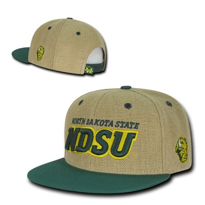 NCAA NDSU North Dakota State Bison University Heavy Jute Snapback Caps Hats