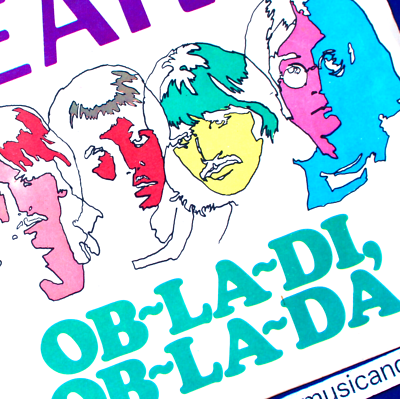 THE BEATLES 7インチシングル オブ・ラ・ディ、オブ・ラ・ダ RARE ART COVER 1968 ORIGINAL THE BEATLES OB-LA-DI-OB-LA-DA 7