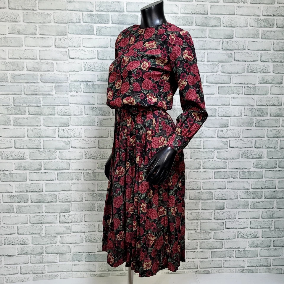 Top y falda vintage años 80 Pendleton Country Sophisticates 4 rojo cottagecore floral Foto 4 de 4