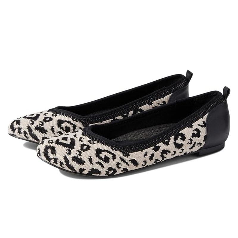 WALKING CRADLES Womens NEW Bette Leopard Print Knit Slip-on Ballet Flats/Size 11