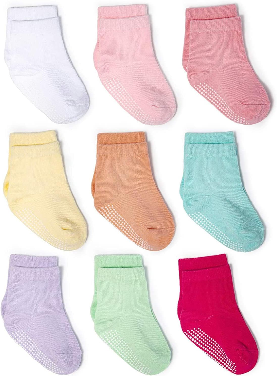Grip Crew Socks with Non Slip/Anti Skid Soles for Baby Infants Toddlers Kids Boy-image