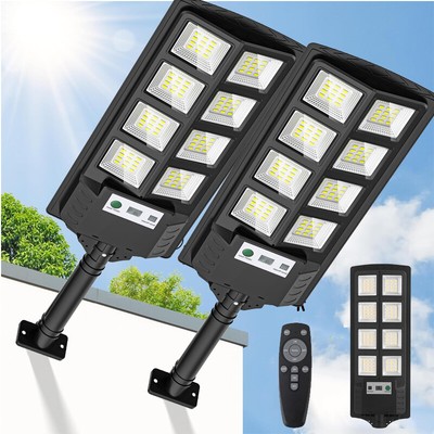 2PKS 990000000LM 2000W Lamparas Luz Led Solares Luces Para Exterior Patio Sensor