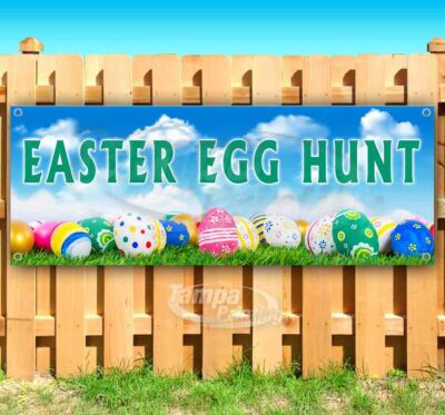 EASTER EGG HUNT Advertising Vinyl Banner Flag Sign Many Sizes USA HOLIDAY PARTY