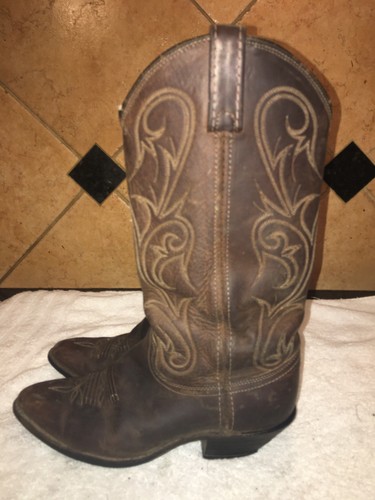 Dan Post Brown Leather Cowboy Western Boots Sz 8.5 M ENVÍO GRATIS - Imagen 3 de 6
