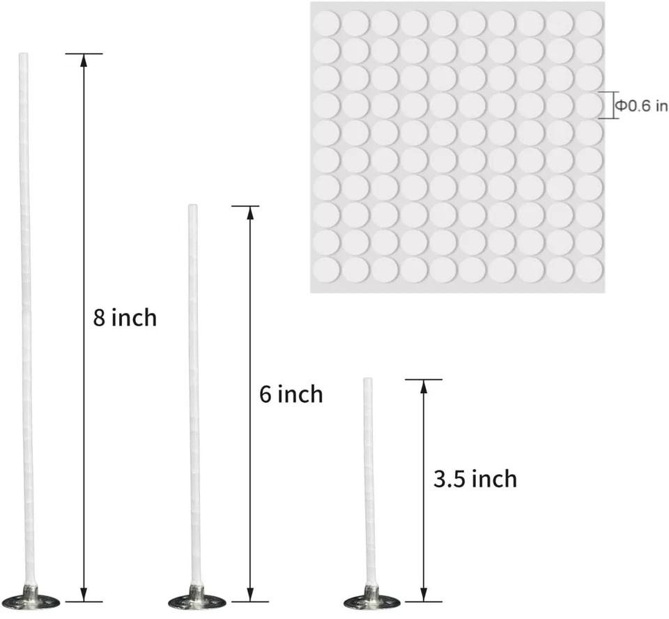 300pcs Candle Wicks 6 Inch Cotton Core Candle Making Supplies Pre Tabbed NEW US - Image 2 of 4