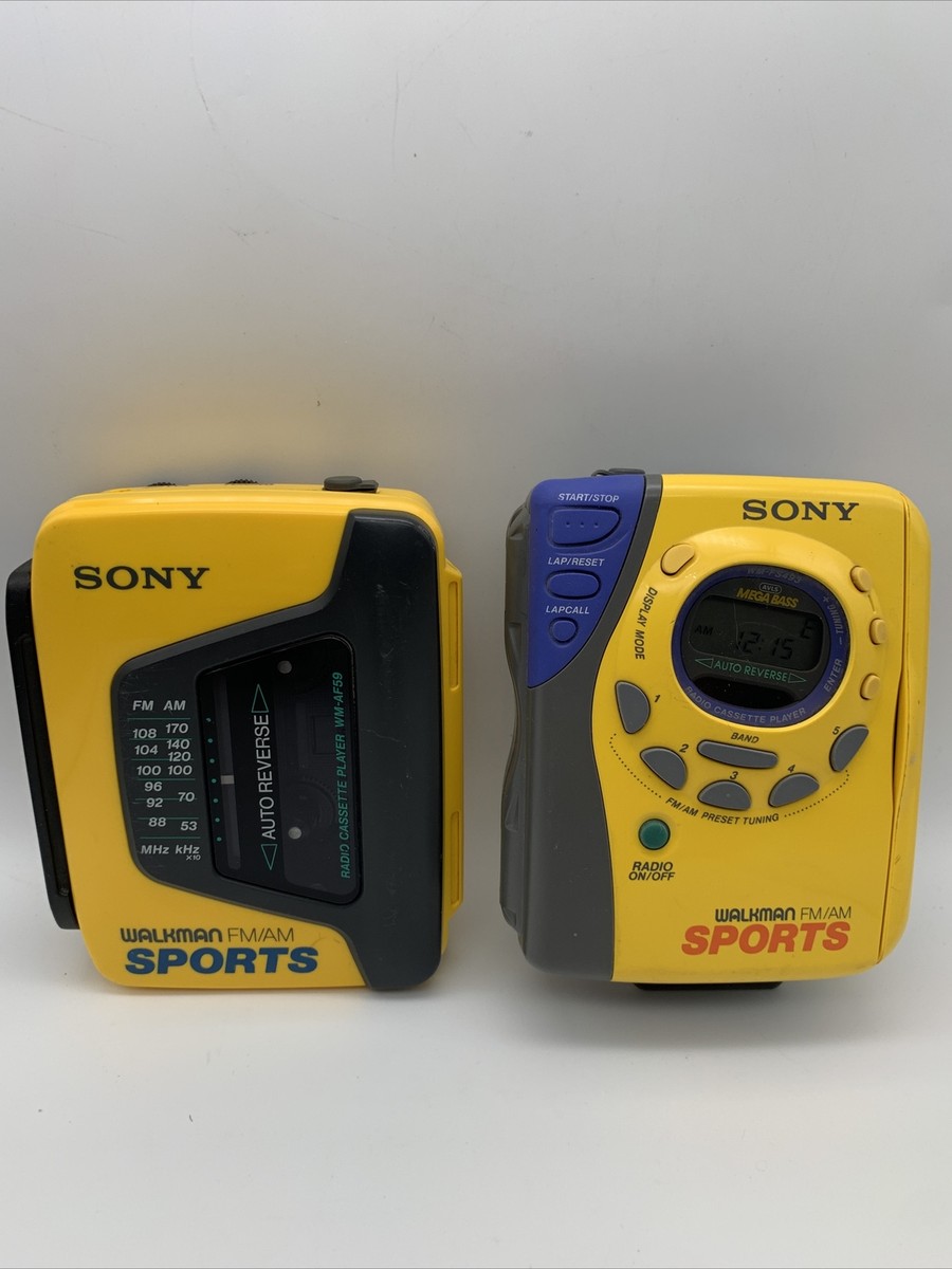 Sony Walkman WM-FS493 Sports – Jaune, Vintage, Fonctionne, Made In Japan