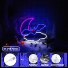 Led Neon Bat Lights Halloween Decor, Usb Bat Shape Neon Signs Goth Night Lights