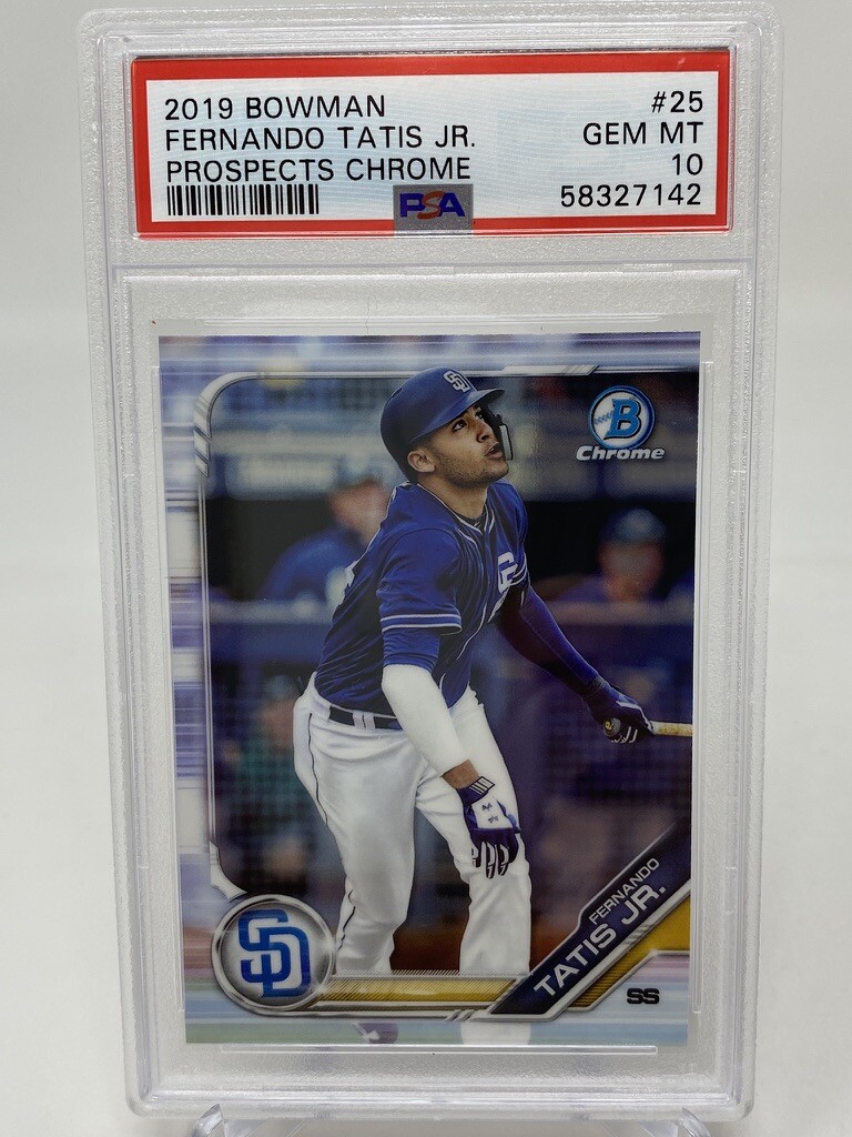 2019 Bowman Chrome #25 Fernando Tatis Jr.  Rookie Card - PSA 10 view 11