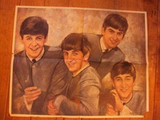 Vintage Beatles Painitng Poster by Leo Jansen 1964 20X16 ID:66414