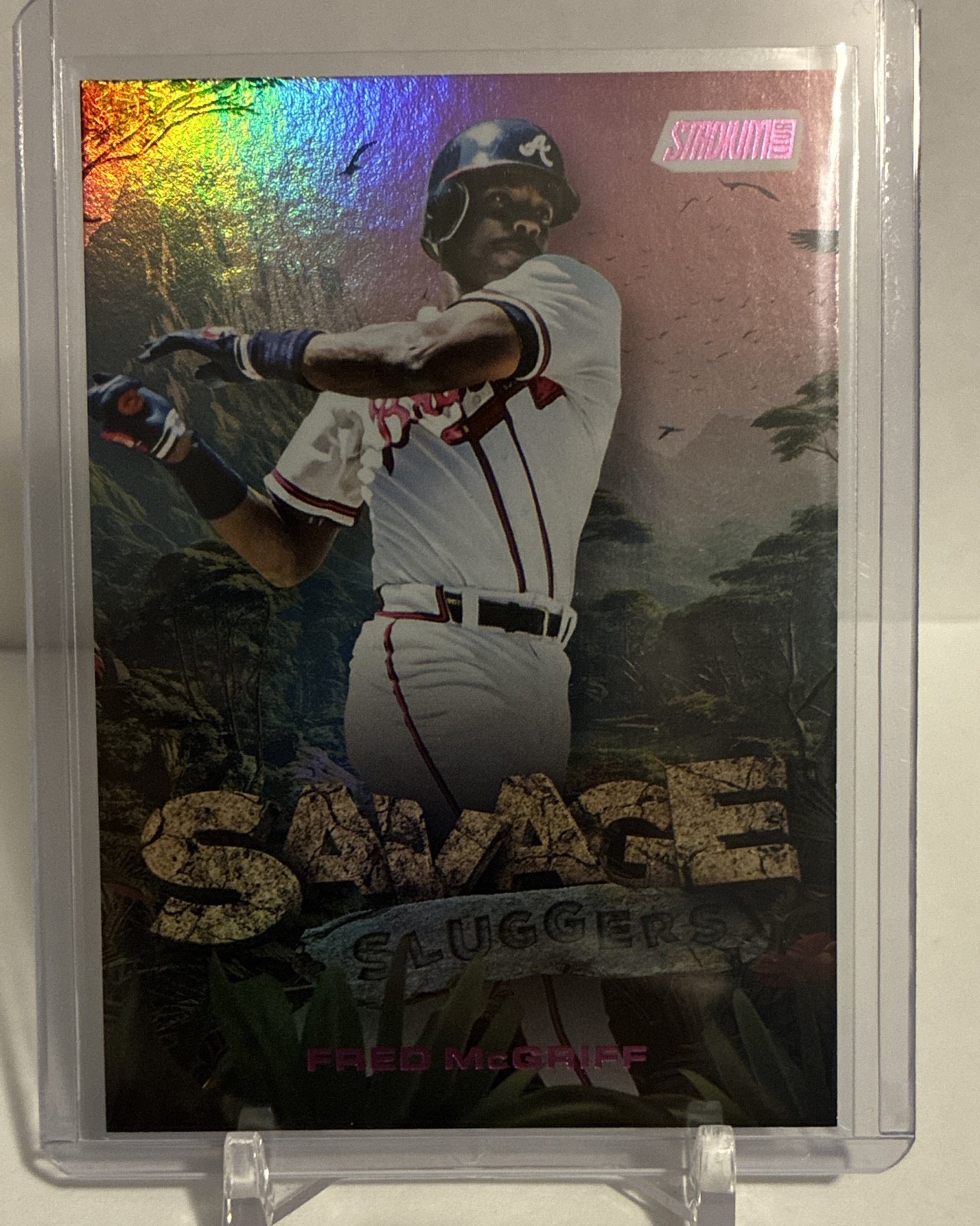 2025 Topps Stadium Club - Savage Sluggers Fred McGriff #SS-4 Pink