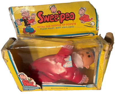 Vintage Popeye  Swee Pea Doll By Uneeda 1979 King Syndicate Baby Doll