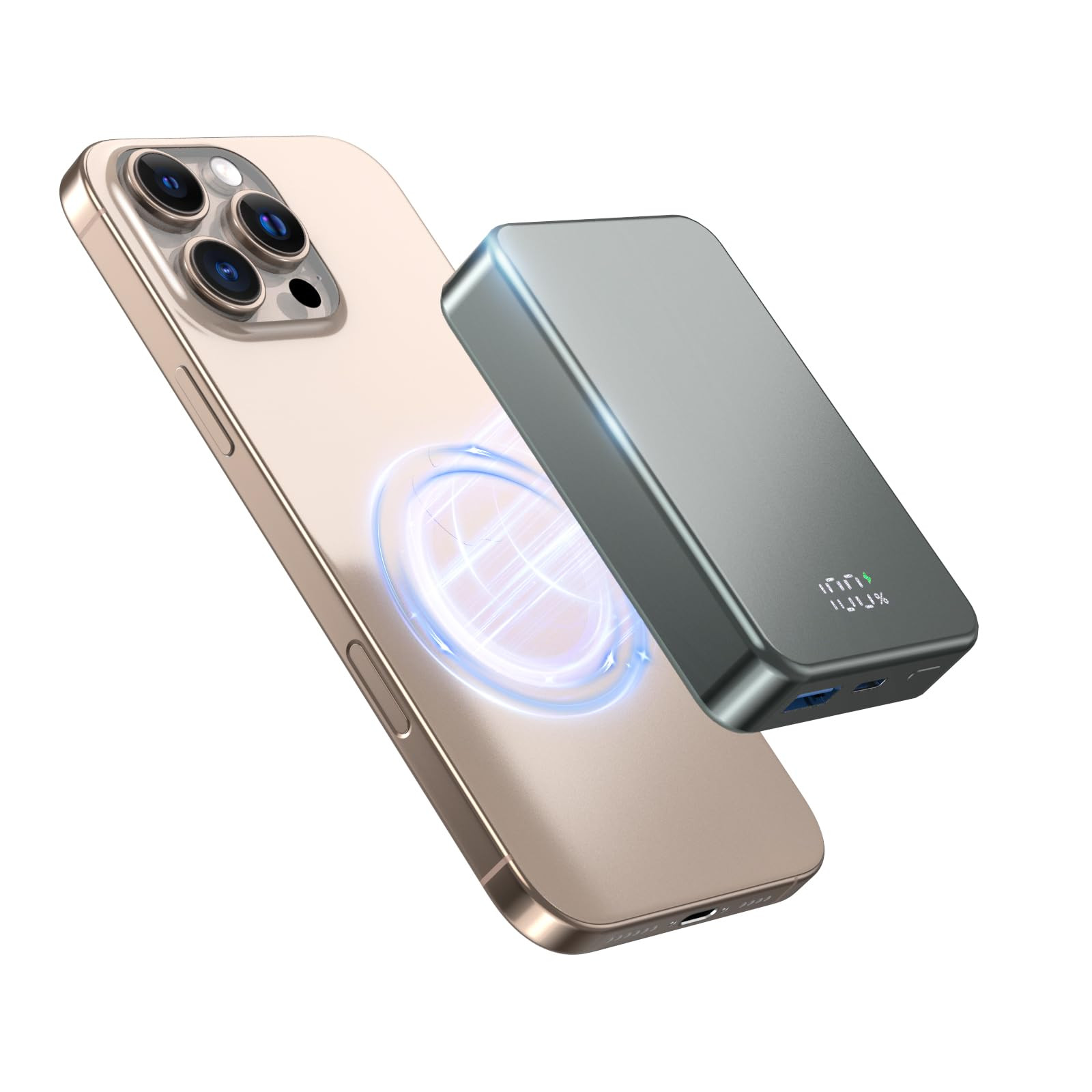 Magnetic Power Bank 26800mAh Magsafe Portable Charger with Aluminum Alloy Design for High Capacity and Durability