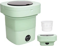 Portable Washing Machine Mini Washer for Apartments - Compact, Medium, Green