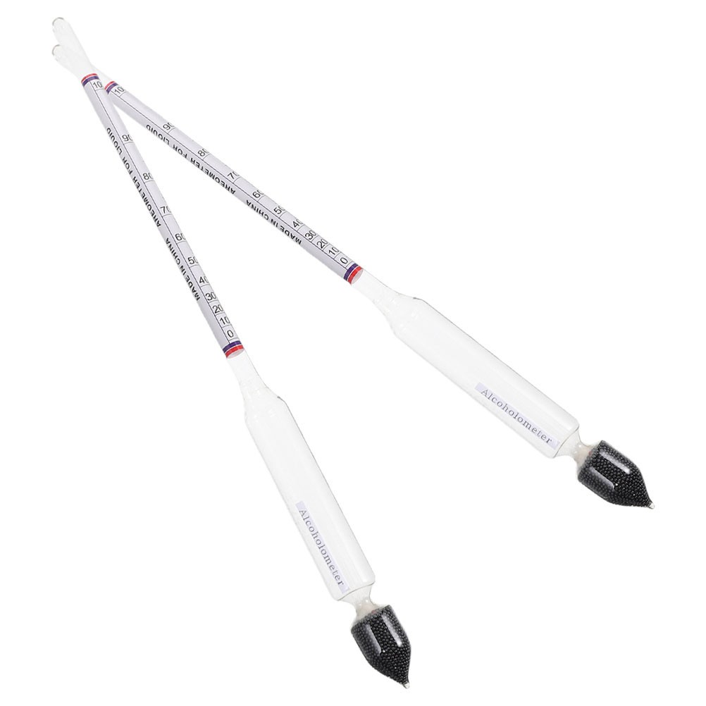2Pcs Dual Scale Alcohol Tester Hydrometer Glass Measuring Device For Home Use