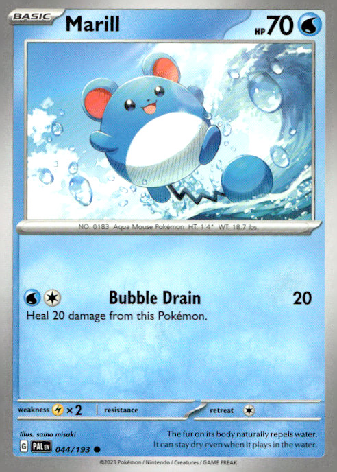 Marill 044/193 Common Regular SV02: Paldea Evolved NM