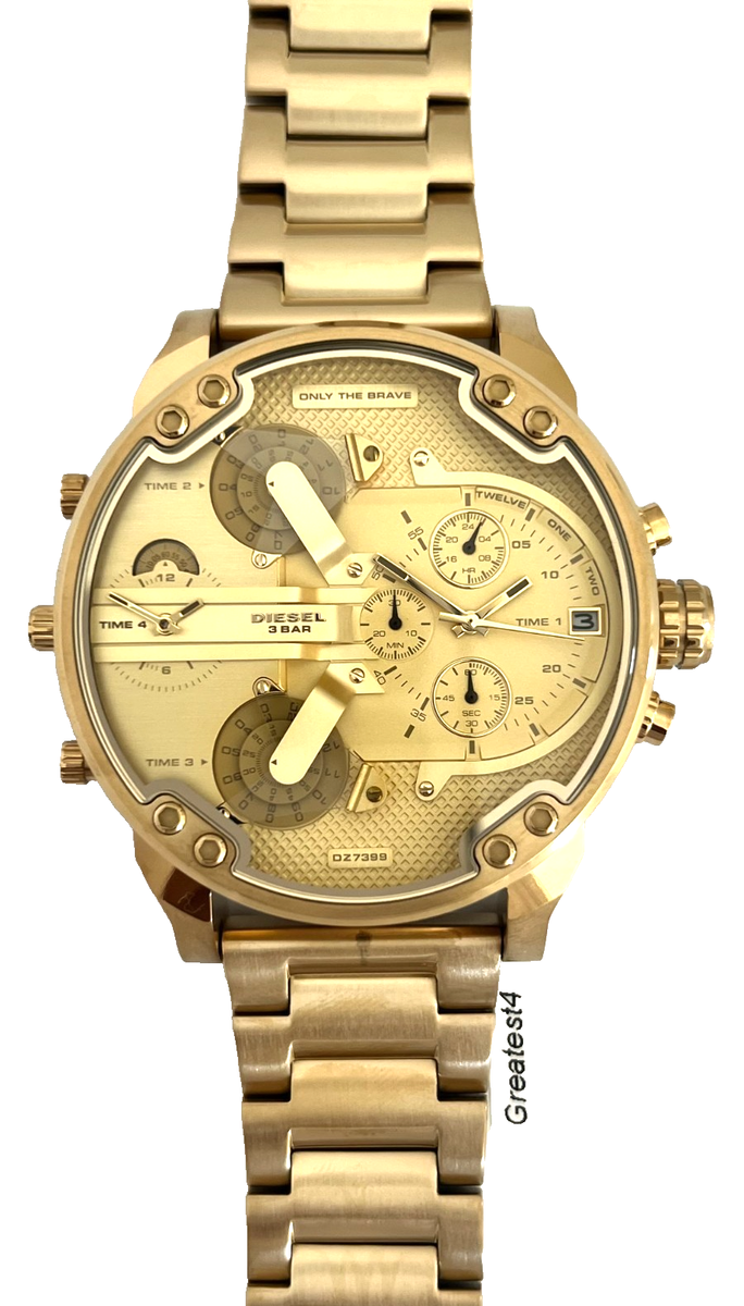 Diesel DZ7399 Daddy Men's Wristwatch Gold for sale