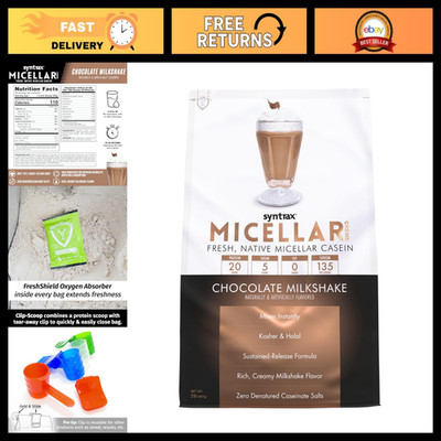 Micellar Casein Protein Powder, Chocolate Milkshake Flavor, 2lb - Pure Native Fo