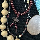 Vtg/now Wooden Costume Jewelry Lot of 10: Necklaces & Earrings — photo 9