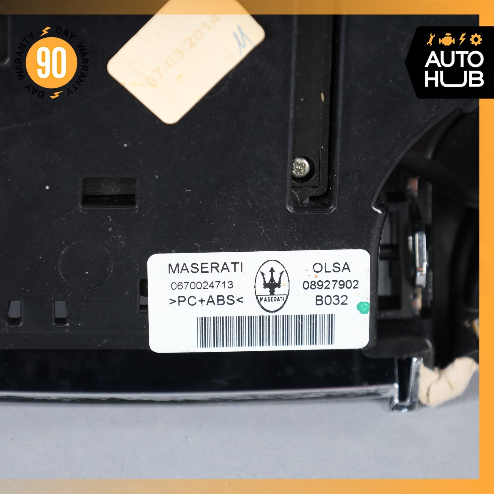 14-16 Maserati Ghibli M157 Quattroporte Overhead Dome Light Lamp Suede Beige OEM