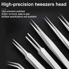 6-Piece Stainless Steel Tweezers Set Ts-15 for Succulent Plant DIY Elbow Gooi Tw