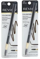 (2 PACK)Revlon ColorStay Brow Pencil - 220 Dark Brown