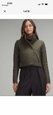 Lululemon Green Cropped  Sleek City  Jacket in  Army Green , size 4 