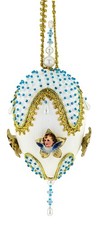 The Cracker Box Inc DIY Christmas Ornamnt KIt Cherub Wings 4" White Egg