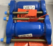 Lot Of 2 Smith Blair Carbon Steel Pipe Coupling 41100016601003, 1-1/4 x 5" (r24)