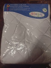 Riegel Microfiber Fitted Crib Pad 28x52 Mattress  White  Contaminant FREE NEW