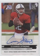 2022 Leaf Pro Set Draft Auto Carson Strong #PSA-CS3 Auto 0s55
