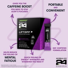 Herbalife24 - Liftoff - Blackberry Spark - New 30 Packets.