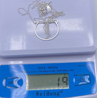 Sterling Silver 925 Fringe Circle Pendant Minimalist Necklace 18” + 3” Ext. NWT — photo 2