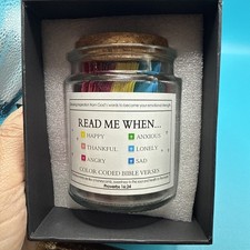 Christian Gifts Bible Verse Jar 90 Color Coded Bible Verses in a Jar