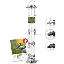 wildtier liebe Körner-Futtersäule 52cm Edelstahl Vogelfutterspender Vögel